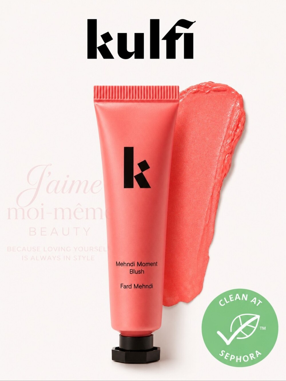 Kaja Mehndi Moment Cream Blush - Pinky Promise- Bright Peachy Coral